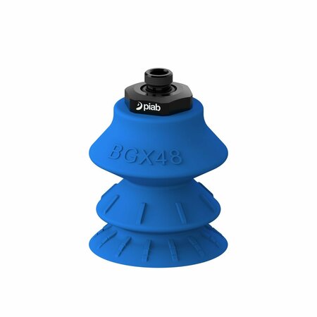 PIAB Vacuum Cup, Silicone, Blue, 48 mm dia. S.BGX48SF50.XXX.00