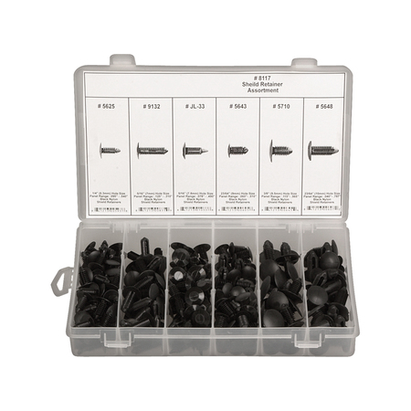 Zoro Select Shield Retainer Assortment, 210 Pc 8117