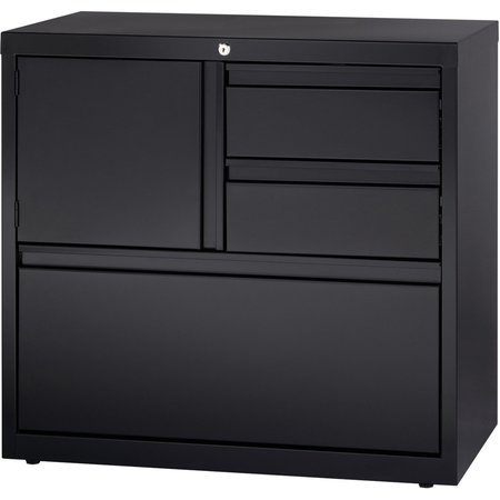 Lorell 30" W 3 Drawer Storage Center File, Black, A4/Legal/Letter 60933