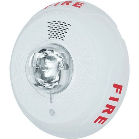 System Sensor Horn Strobe, Marked Fire, Wall or Ceiling PC4WL