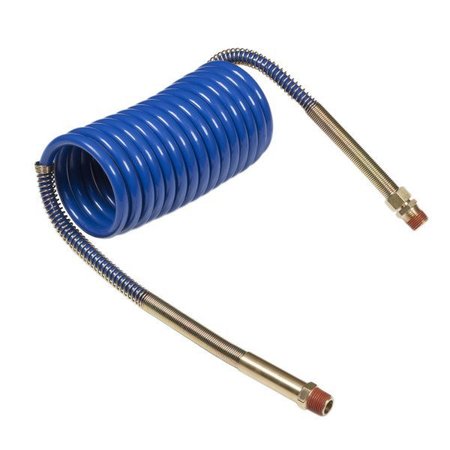 GROTE Coiled Air 12 ft., Blue, 6" Lead/Brass Ha 81-0012-HB