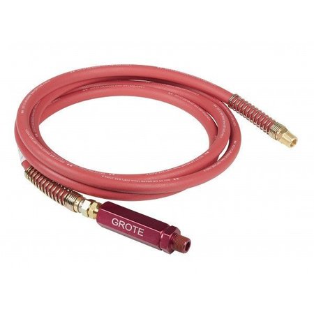 GROTE Rubber Air Hose 12 ft., Red, Red Anodized 81-0112-RGR