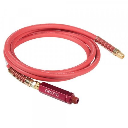 GROTE Rubber Air Hose 15 ft., Red, Red Anodized 81-0115-RGR