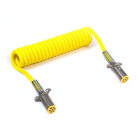 GROTE ISO Coiled Cord 15 ft., W 12" Lead, Yellow 81-2015