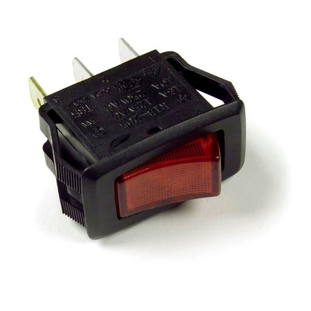 GROTE Rocker Switch, On/Off, Red, 20A 82-1901