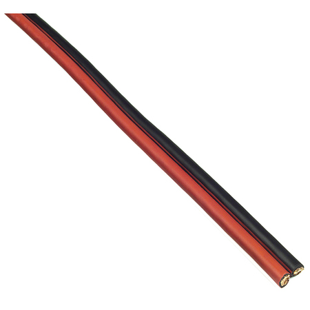 GROTE Cable, Bulk, 2 ga., 2 Cond, Black/Red, 100 ft 82-5762