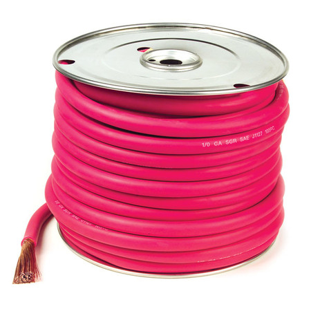 GROTE Welding Cable, Red, 2 Ga, 25 ft. Spool 82-6728