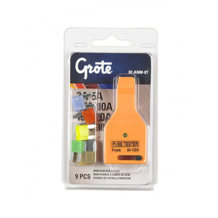 Grote Mini Fuse Assortment and Tester, PK9 82-ANM-8T
