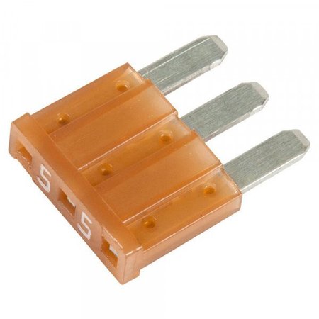 GROTE Blade Fuse, 3 Blade, 5A, PK5 82-ANK-5A