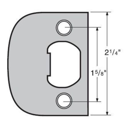 KWIKSET Square Corner Full Lip Strike, Matte Black 83437-040