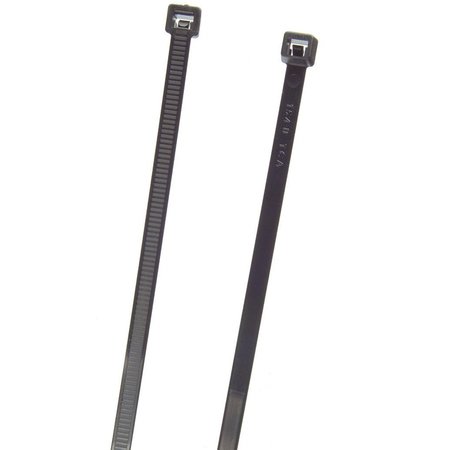 GROTE Standard Tie, Black, 8", 18lb., PK1000 83-6005-3