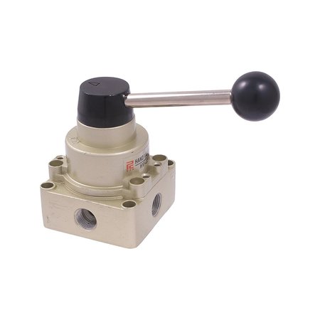 HHIP 4-Way Hand Operated Rotary Disc Type Valve With 3/8 NPT Inlet 8401-0255