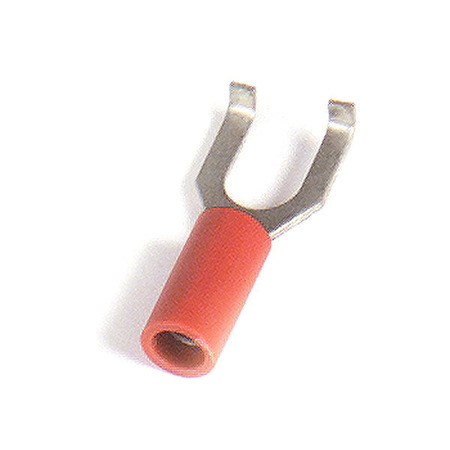 22-18 AWG Vinyl Spade Flange Terminal #8 Stud PK15