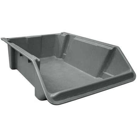 MFG TRAY Hang & Stack Storage Bin, Fiberglass reinforced thermoset composite, 16.25 in W, 24 in L, Gray 842308 GY