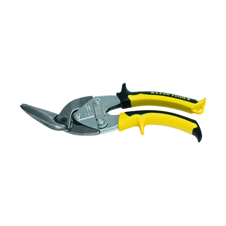 Klein Tools Journeyman Offset Snip -Straight Cutting, Straight/Wide Curves, 9-1/2", Steel J2102S