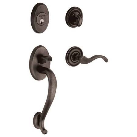 BALDWIN ESTATE Entry Handlesets Distressed Oil Rubbed Bronze 85315.402.LENT