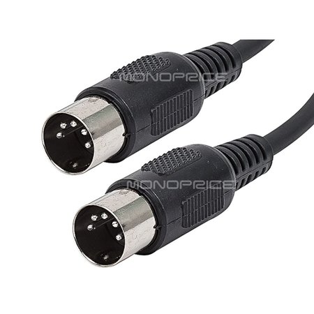 Monoprice Midi Cable, 5 Pin Din Plugs, Black 8534
