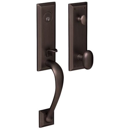 BALDWIN ESTATE Entry Handlesets Distressed Oil Rubbed Bronze 85352.402.ENTR