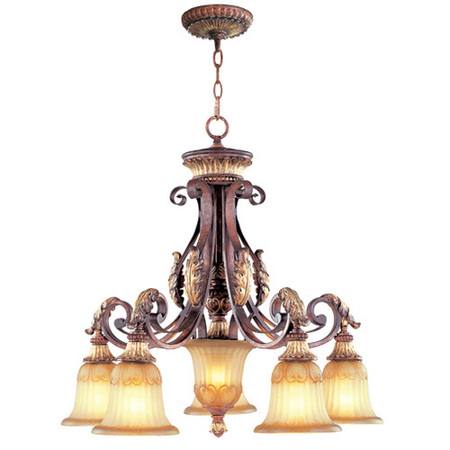 LIVEX LIGHTING Villa Verona 6 Light Verona Bronze with 8575-63