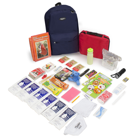 EMERGENCY ZONE Keep-Me-Safe Children's Survival Kit, Navy Backpack 864-N