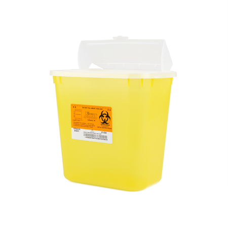 MEDEGEN MEDICAL PRODUCTS Sharps Container, 2 gal., Yellow, PK23 8704TY