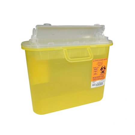 MEDEGEN MEDICAL PRODUCTS Sharps Container, 5.4 qt., Yellow, PK12 8708TY