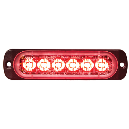 BUYERS PRODUCTS Strobe Light, Thin, Red, Horizontal, 4.4" 8891903