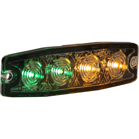 Buyers Products Ultra Thin 4.5 Inch Green/Amber LED Strobe Light 8892250