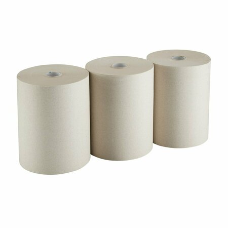 Georgia-Pacific enMotion Hardwound Paper Towels, 1 Ply, Continuous Roll Sheets, 800 ft, Brown, 3 PK 89485