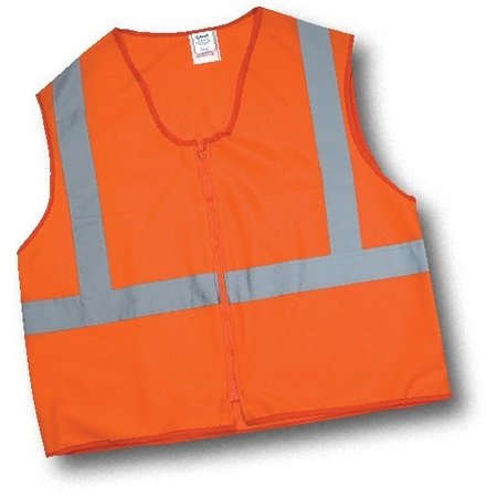 MUTUAL INDUSTRIES Flame Retardant Vest, Orange Large 89800-0-103