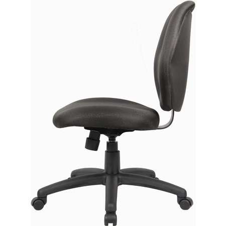 Boss Fabric Task Chair, 23-, No Arm, Black B1016-BK