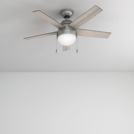 Hunter Decorative Ceiling Fan, 46" Blade Dia., 1 Phase, 120V AC 59267