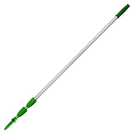 Unger 216" Threaded Telescoping Pole, 7/8 in Dia, Silver/Green, Aluminum/Plastic ED550