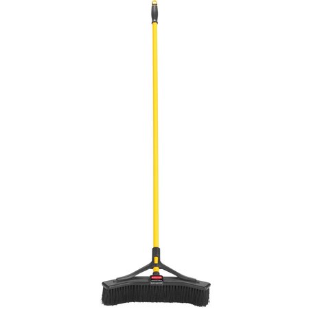 Rubbermaid Commercial 18 in Sweep Face Broom, Medium, Synthetic, Black 2018727