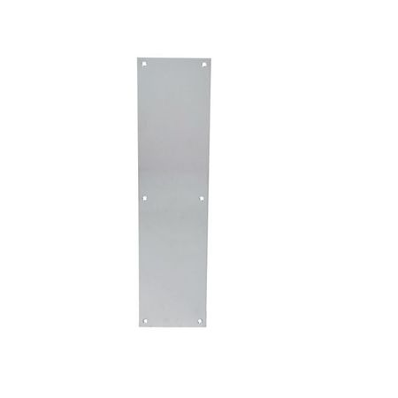 TRIMCO Square Corner Push Plate Satin Stainless Steel 4"x16" 1001-3.630