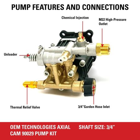 Simpson 90029 OEM Technologies Axial Cam Pump Kit 3100 PSI at 2.5 GPM Axial Cam Pump Kit 90029