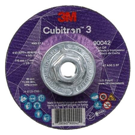 3M CUBITRON Cut-Off Wheel, 36 Grit 90042