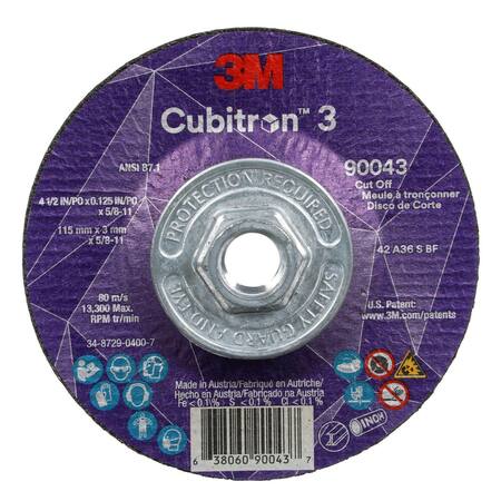 3M CUBITRON Cut-Off Wheel, 36 Grit 90043