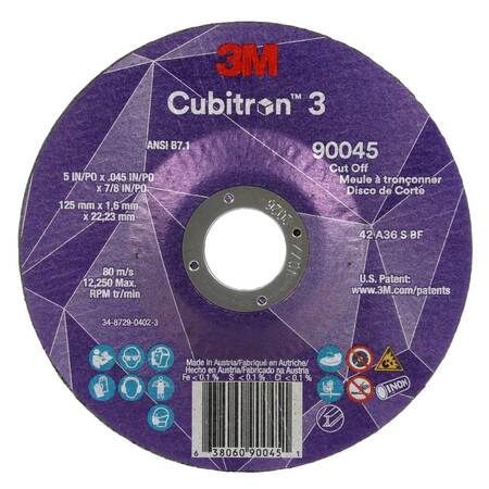 3M CUBITRON Cut-Off Wheel, 36 Grit 90045