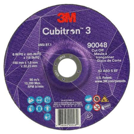 3M CUBITRON Cut-Off Wheel, 60 Grit 90048