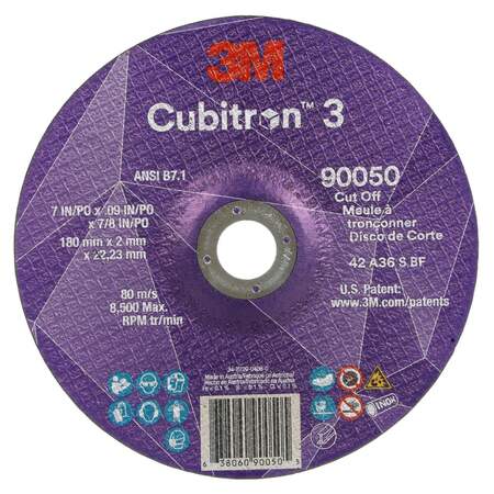 3M CUBITRON Cut-Off Wheel, 36 Grit 90050