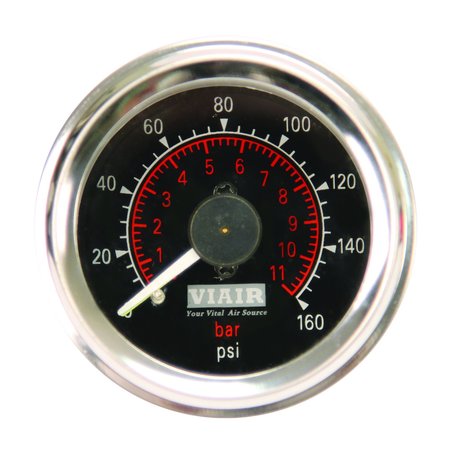 VIAIR Dual Needle Gauge, Black Face, Illuminated 90082