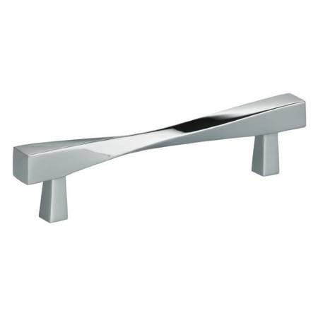 OMNIA Center to Center Modern Twisted Cabinet Pull Bright Chrome 4-5/8" 9009/118.26