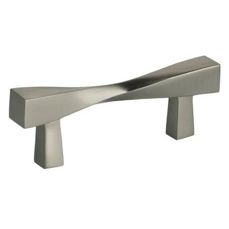 OMNIA Center to Center Modern Twisted Cabinet Pull Satin Nickel 2-3/4" 9009/70.15