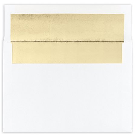 GREAT PAPERS Envelope, Foil Lining, White with, PK25 9021066