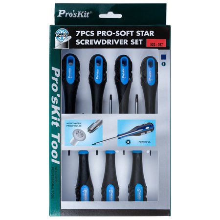 PROSKIT Security Torx Screwdriver Set, 7pcs 902-097