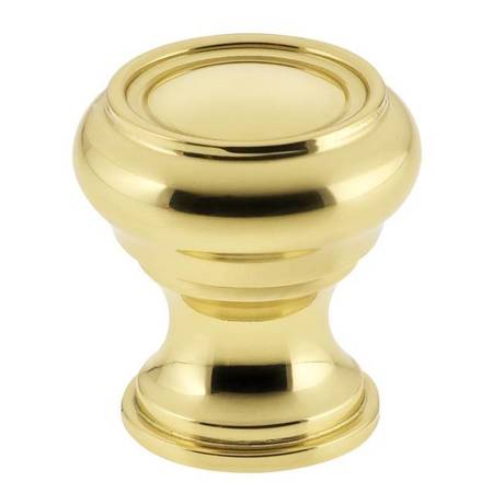 OMNIA Traditional Cabinet Knob Bright Brass 1-1/2" 9045/38.3