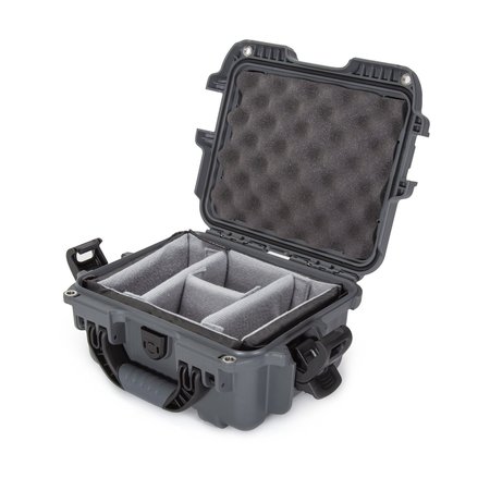 NANUK CASES Case with Padded Divider, Graphite, 905S-020GP-0A0 905S-020GP-0A0