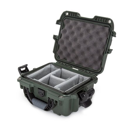 NANUK CASES Case with Padded Divider, Olive, 905S-020OL-0A0 905S-020OL-0A0