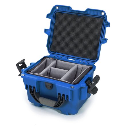 NANUK CASES Case with Padded Divider, Blue, 908S-020BL-0A0 908S-020BL-0A0